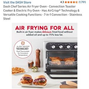 Ash Chef Series Air Fryer Oven - Stainless Steel